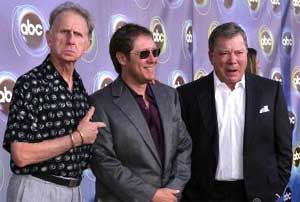 Rene Auberjonois, James Spader and William Shatner arrive at the ABC TCA party