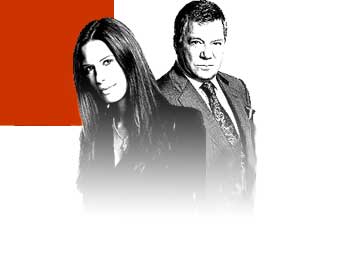 "Boston Legal" stars William Shatner and Rhona Mitra