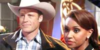 Brad "Cowboy" Chase and Sara "Condie Rice" Holt on Boston Legal's "Witches of Mass Destruction"