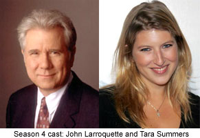 Season 4 cast: John Larroquette and Tara Summers