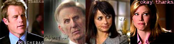 Let go from Boston Legal: Rene Auberjonois, Julie Bowen, Mark Valley, Constance Zimmer