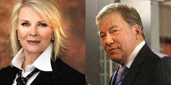 Bill Shatner and Candice Bergen are in the running for an Emmy Award, nominated in their respective supporting categories.